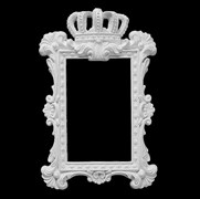 РАМКА "С КОРОНОЙ" белая 1615