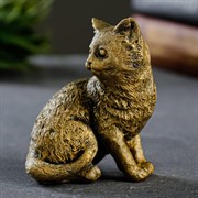 Статуэтка   "Кошечка" состаренное золото 937