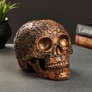 Фигура "Череп резной" бронза 9154