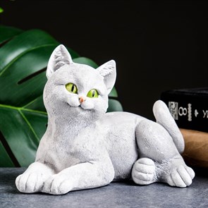 Фигура "Кошечка лежит" белая 92 507