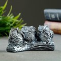 Фигура "Три совы на жердочке" состаренное серебро 970 - фото 94896