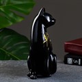 Фигура "Кошка с узором" черная с позолотой 92259 - фото 94985